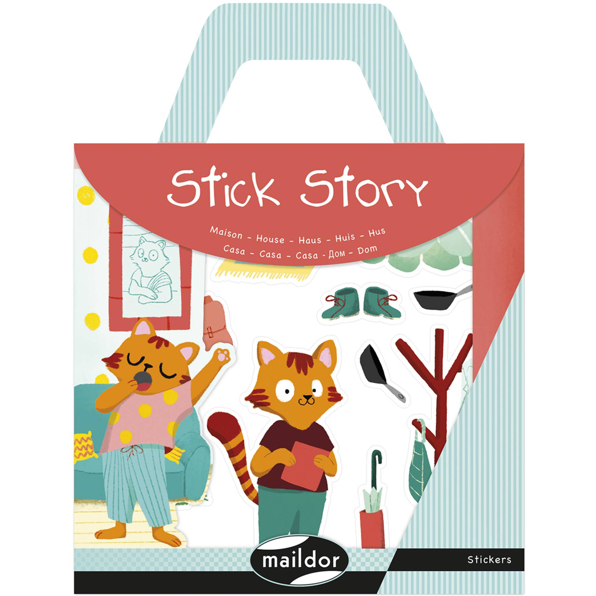 Maildor 6x Stick Story, Zuhause - Mehrfarbig AF034C