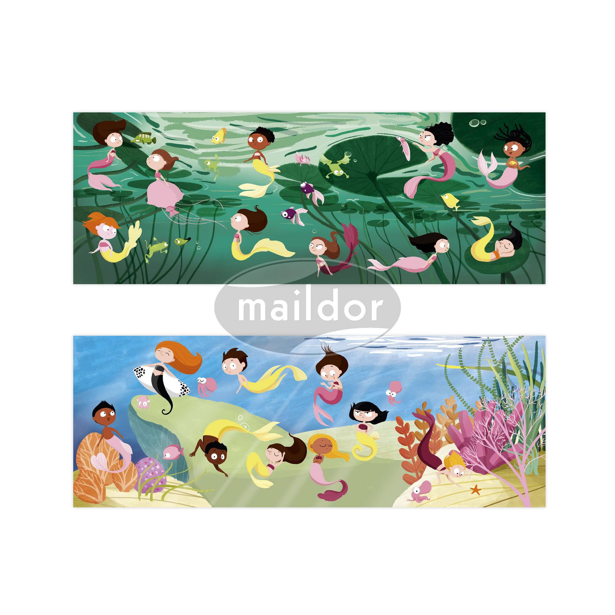 Maildor 6x Stick Story, Meerjungfrauen - Mehrfarbig AF028C