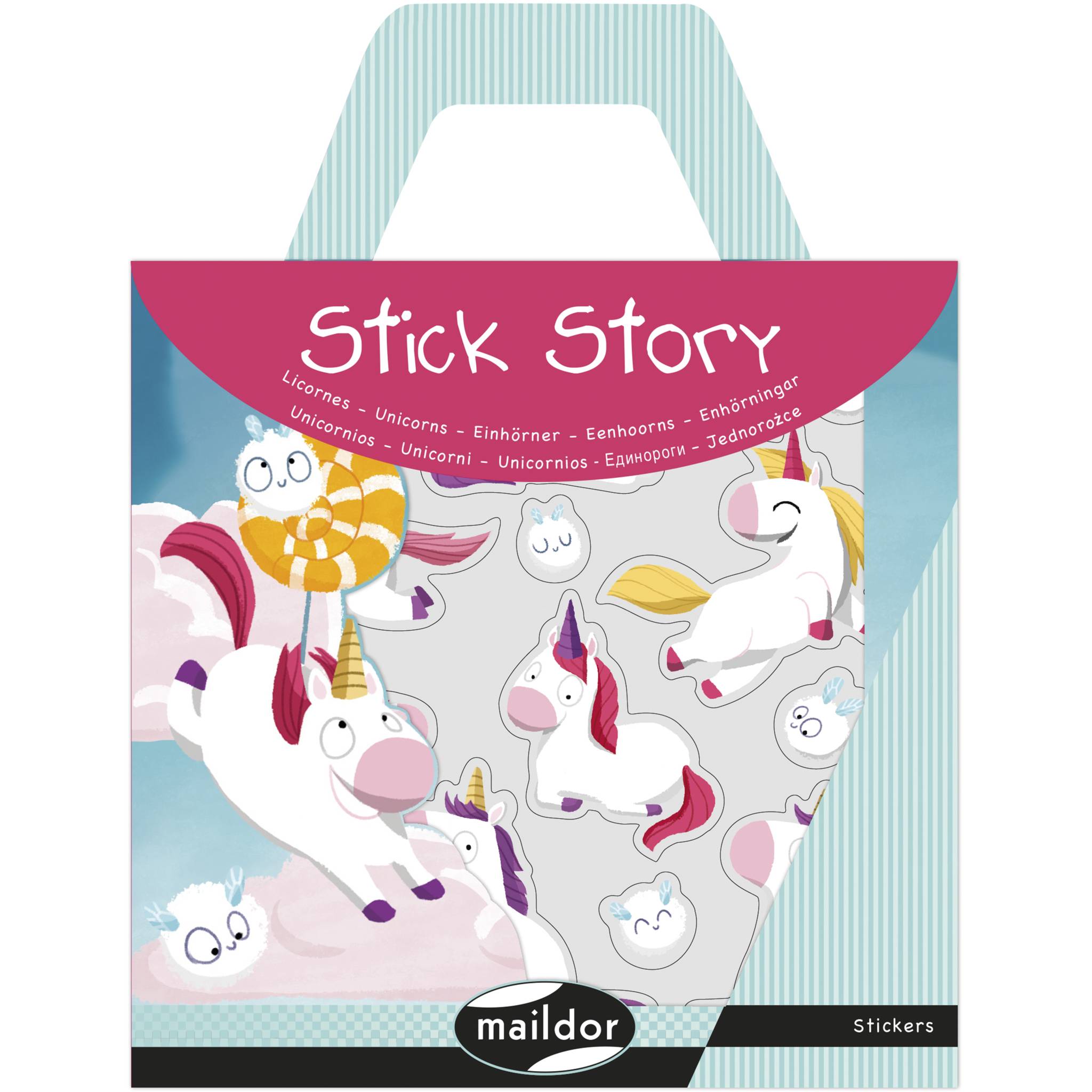 Maildor 6x Stick Story, Einhörner - Mehrfarbig AF027C