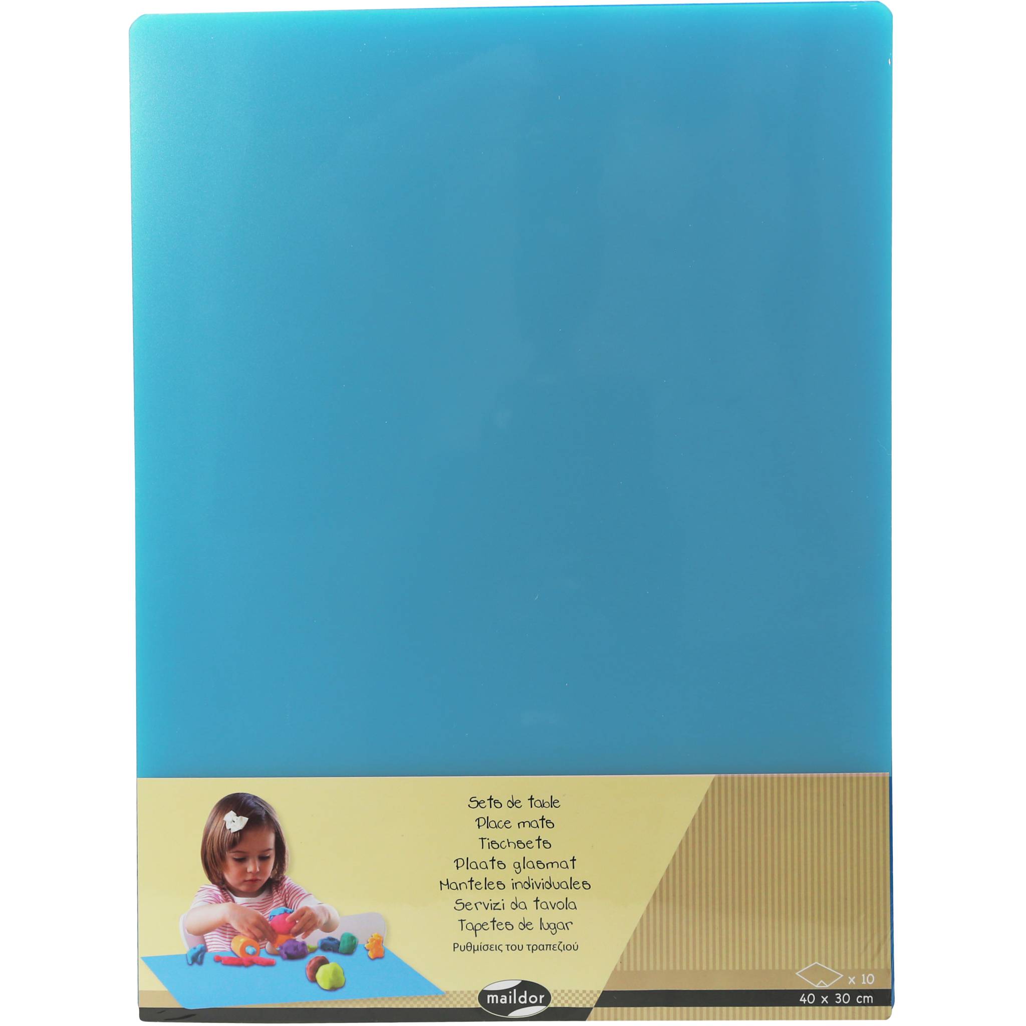 Maildor 5x Packung mit 10 Tischsets 40 x 30cm - Blau 302045MD