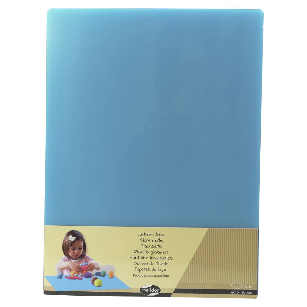 Maildor 5x Packung mit 10 Tischsets 40 x 30cm - Blau 302045MD