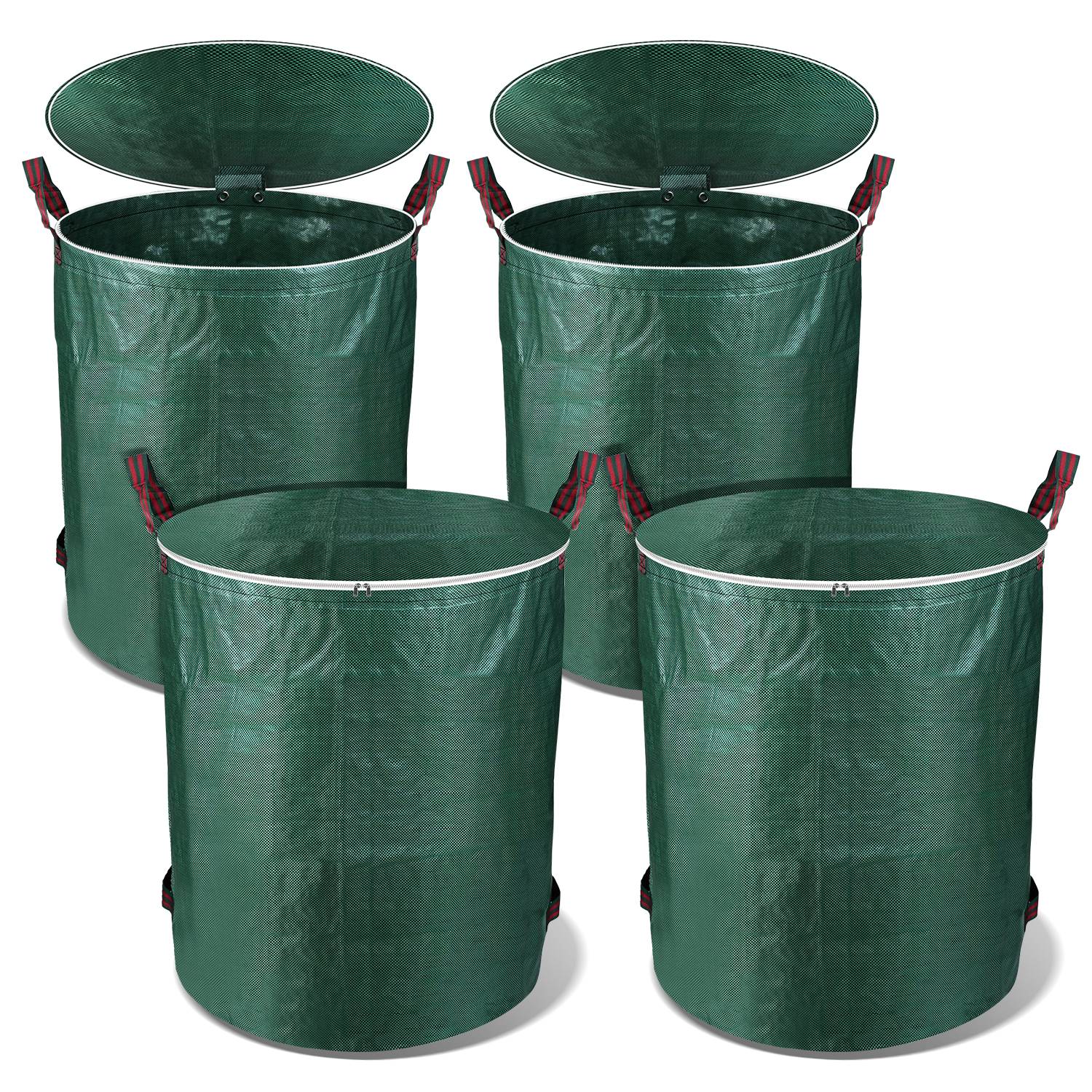 Gartensack mit Deckel Gartenabfallsack verschließbar Laubsack 4er Set 272 L Garten Sack