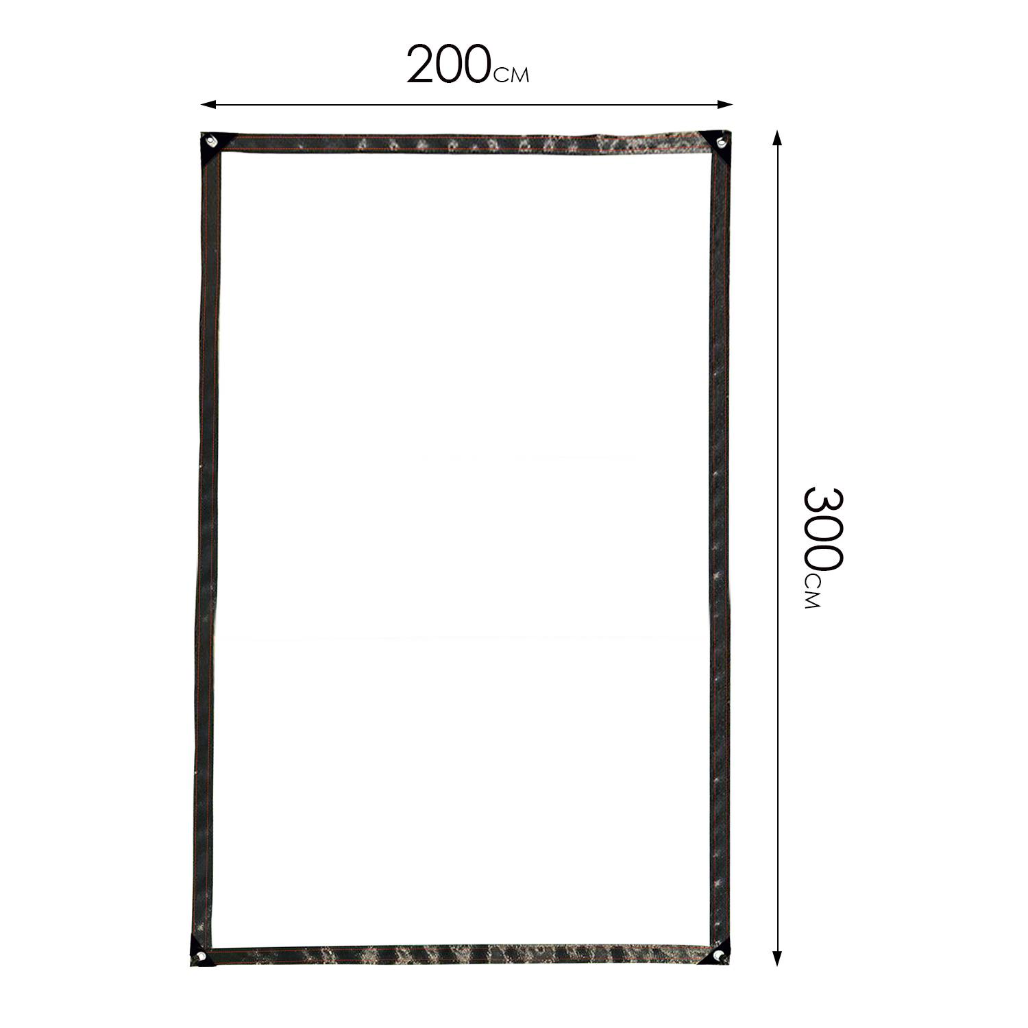 Wasserdichte Transparente PVC Plane mit Ösen, wetterfeste Plane strapazierfähige Vordächer Faltbar,2 × 3M Regenschutz Abdeckplane für Gartenmöbe