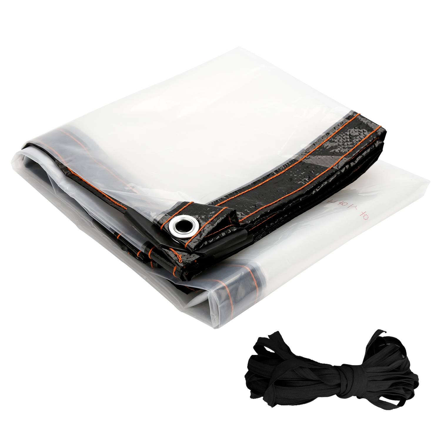 Wasserdichte Transparente PVC Plane mit Ösen, wetterfeste Plane strapazierfähige Vordächer Faltbar,3 × 4M Regenschutz Abdeckplane für Gartenmöbe