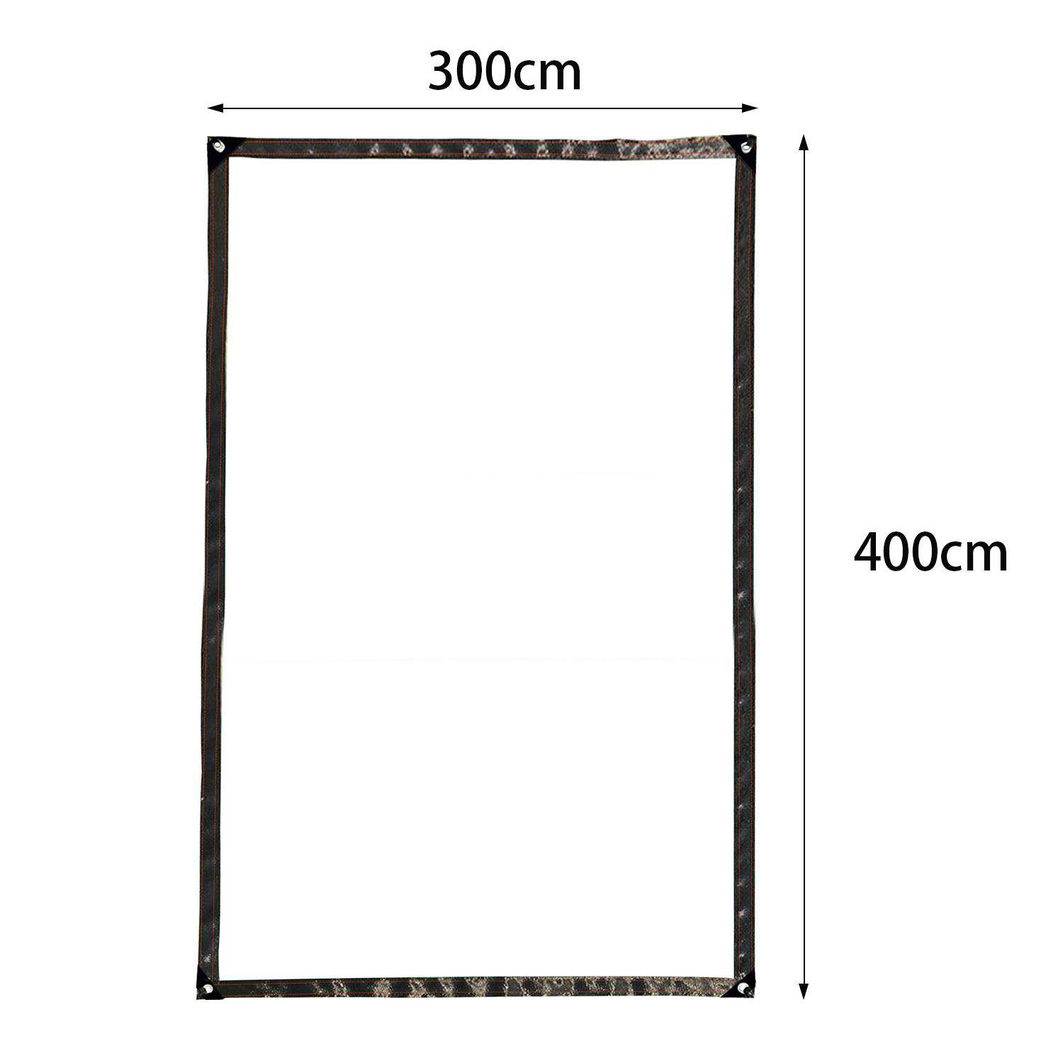 Wasserdichte Transparente PVC Plane mit Ösen, wetterfeste Plane strapazierfähige Vordächer Faltbar,3 × 4M Regenschutz Abdeckplane für Gartenmöbe