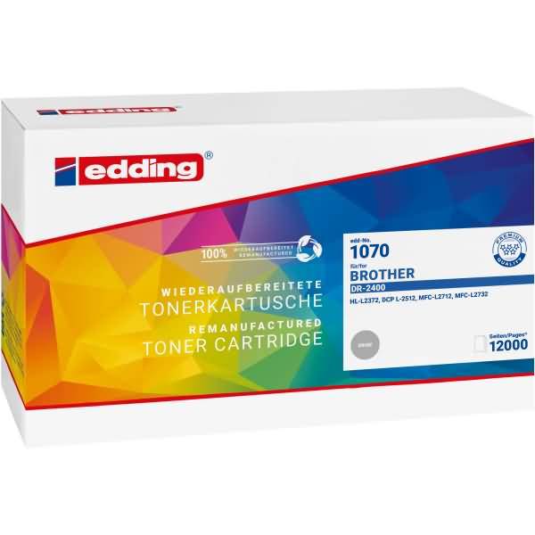 Edding nachgefertigte Tonerkartusche für Brother 1070, mit Kompatibilität und Seitenertrag von 12000 Seiten angegeben.