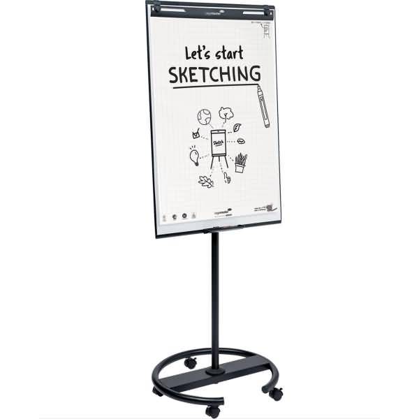 Flipchart auf einem Ständer, auf dem 
