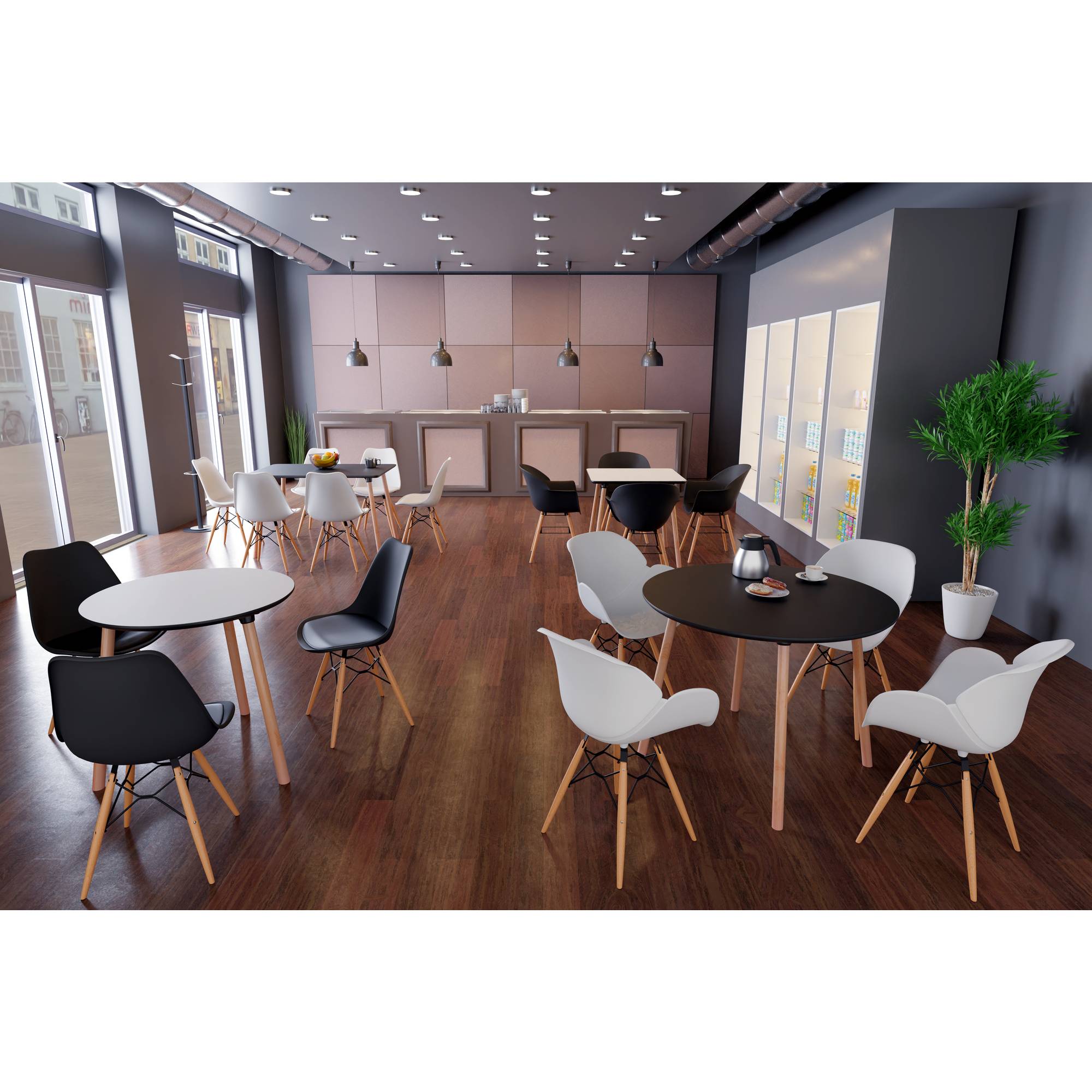 Paperflow Bistrotisch Palomba TRPR80.23.01 rund 80cm bu/sw