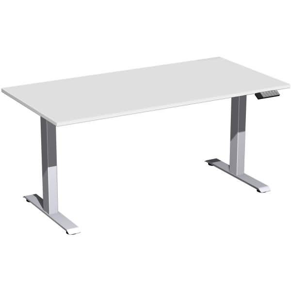 Tisch Elevate Basic 1600x800x730-1230mm silber/lichtgrau
