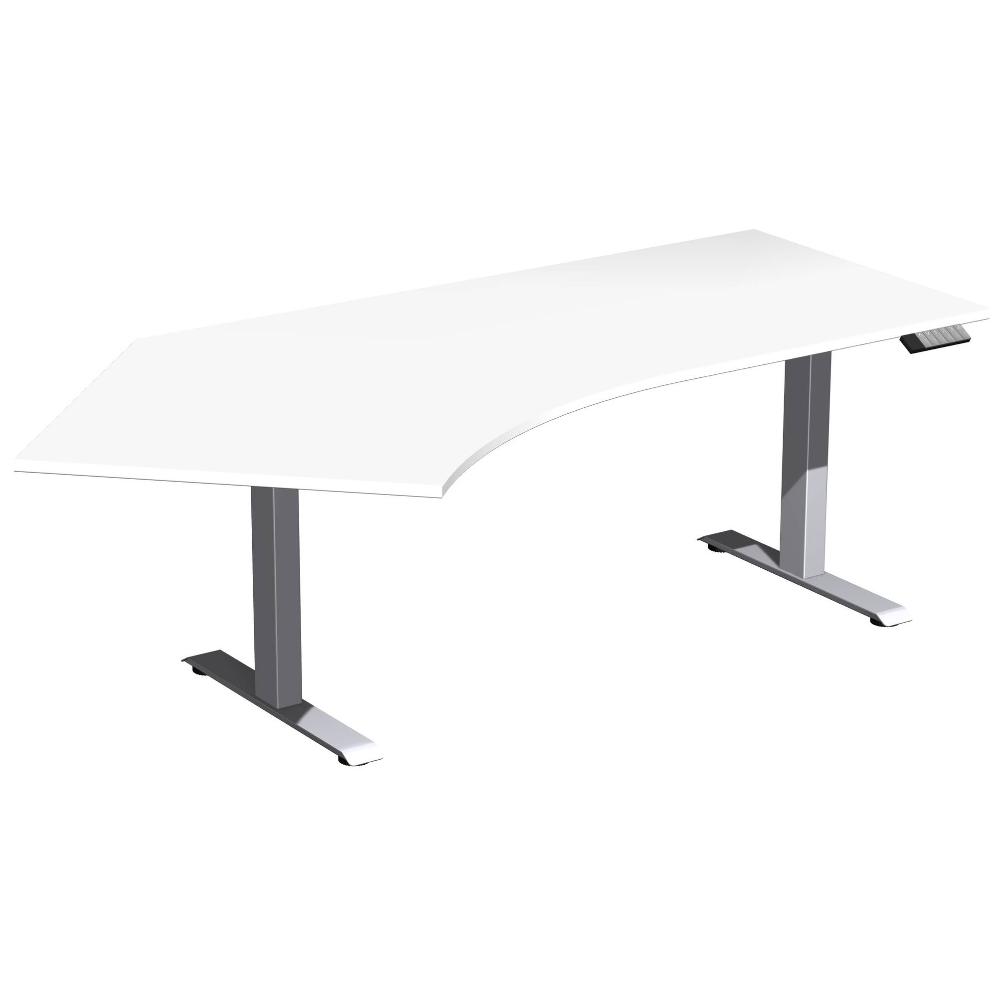 Geramöbel Tisch Elevate Plus 135 li 2166x1130x630-1280mm si/ws