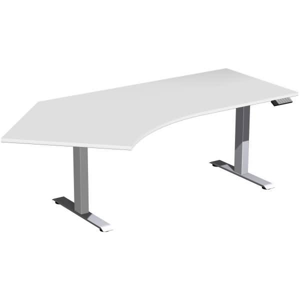 Tisch Elevate Basic 135 violett 2166x1130x730-1230mm silber/lichtgrau