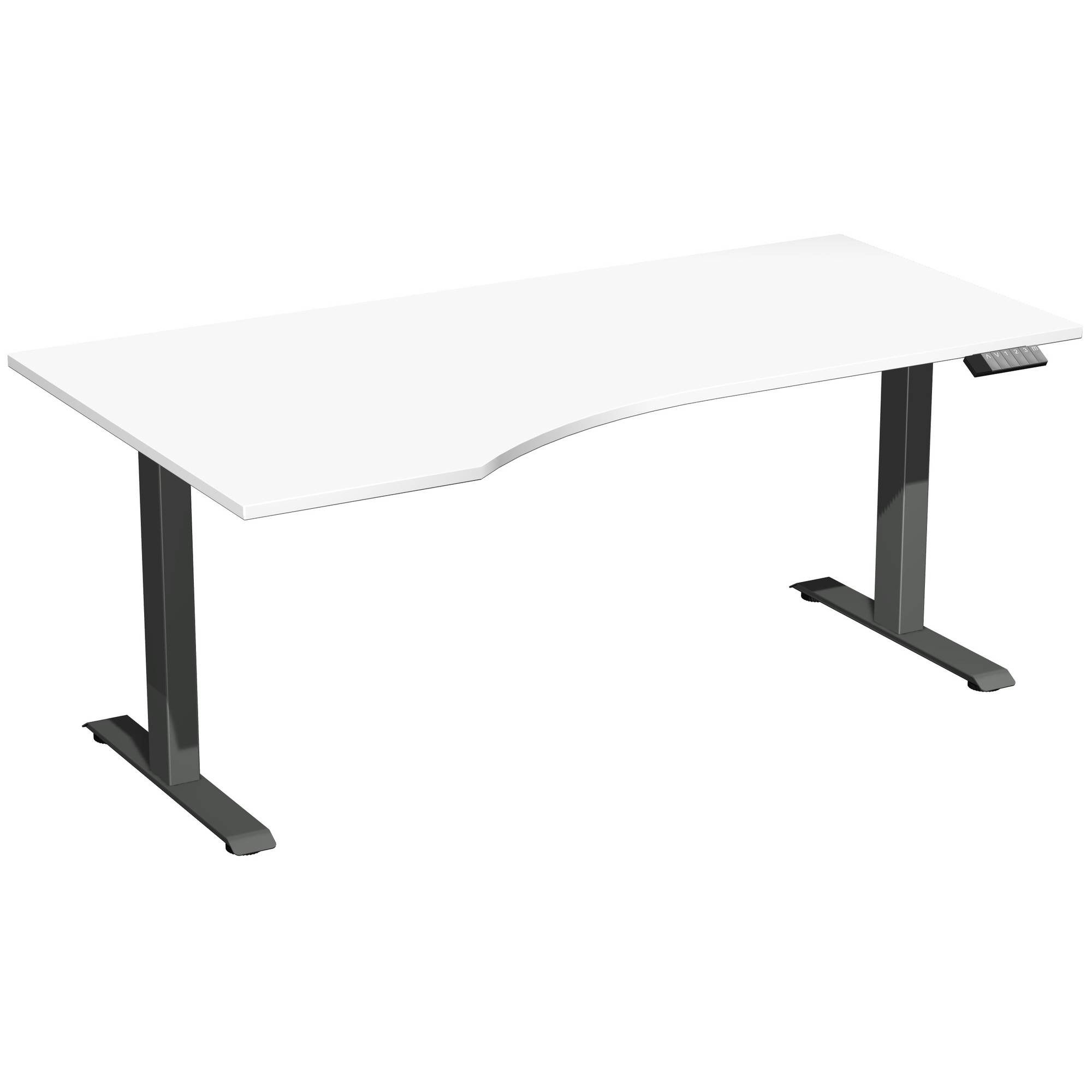 Geramöbel Tisch Elevate Plus li 1800x1000x630-1280mm an/ws