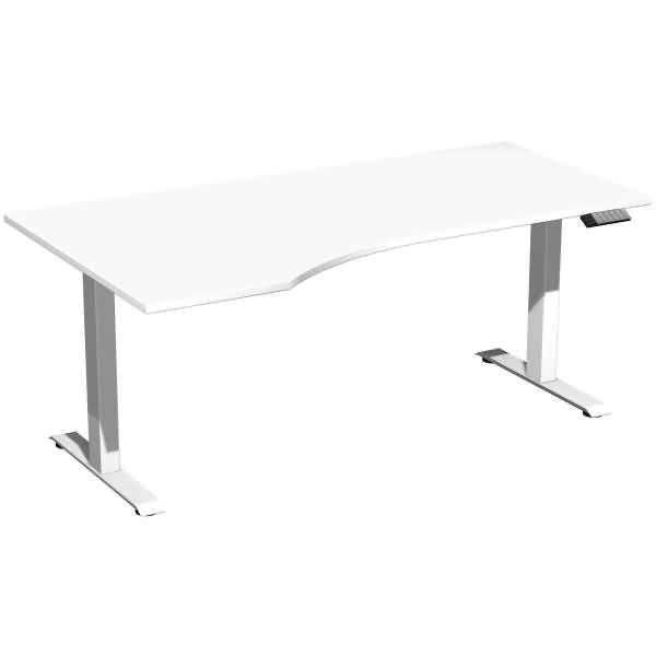 Tisch Elevate Basic violett 1800x1000x730-1230mm weiß/weiß