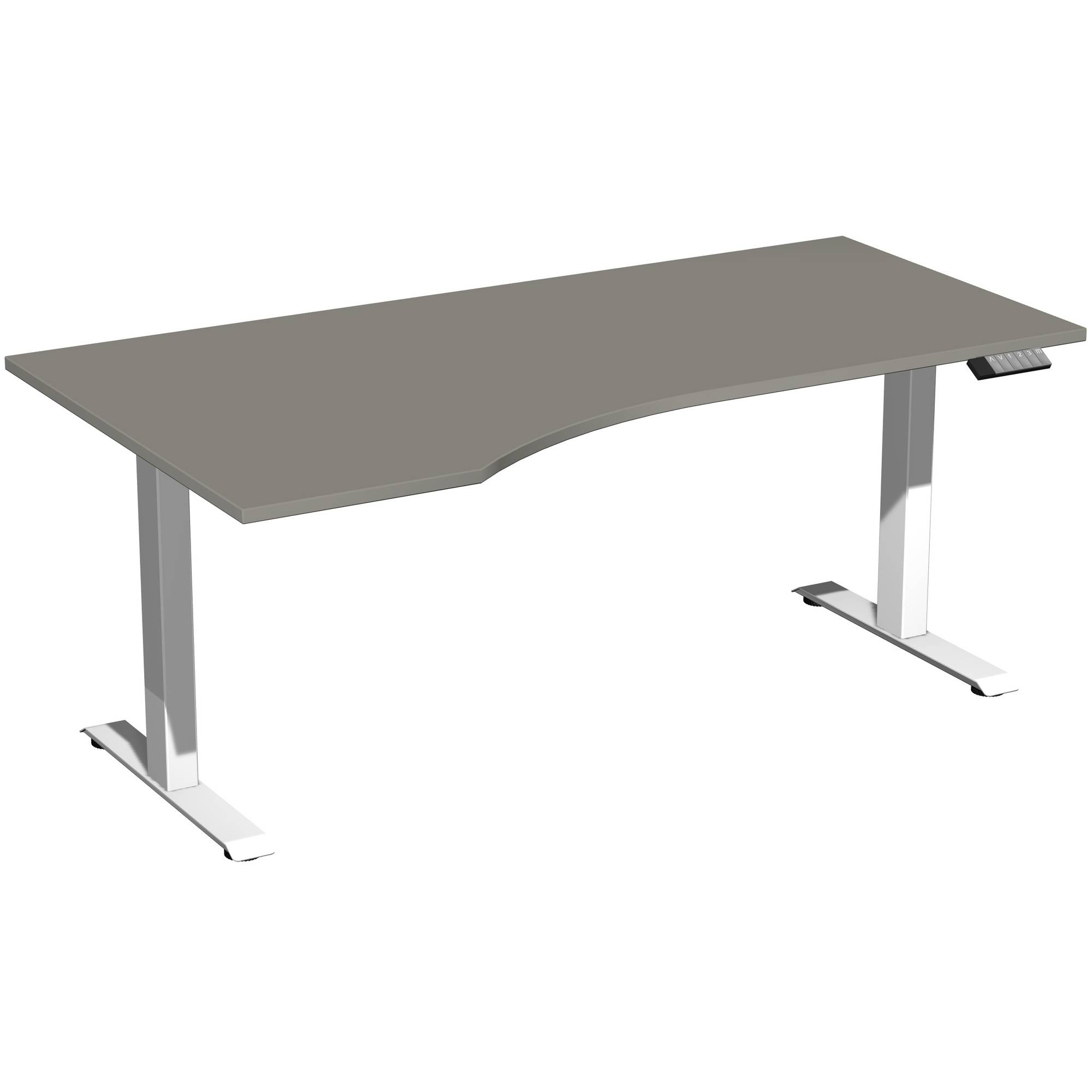 Geramöbel Tisch Elevate Basic li 1800x1000x730-1230mm ws/on
