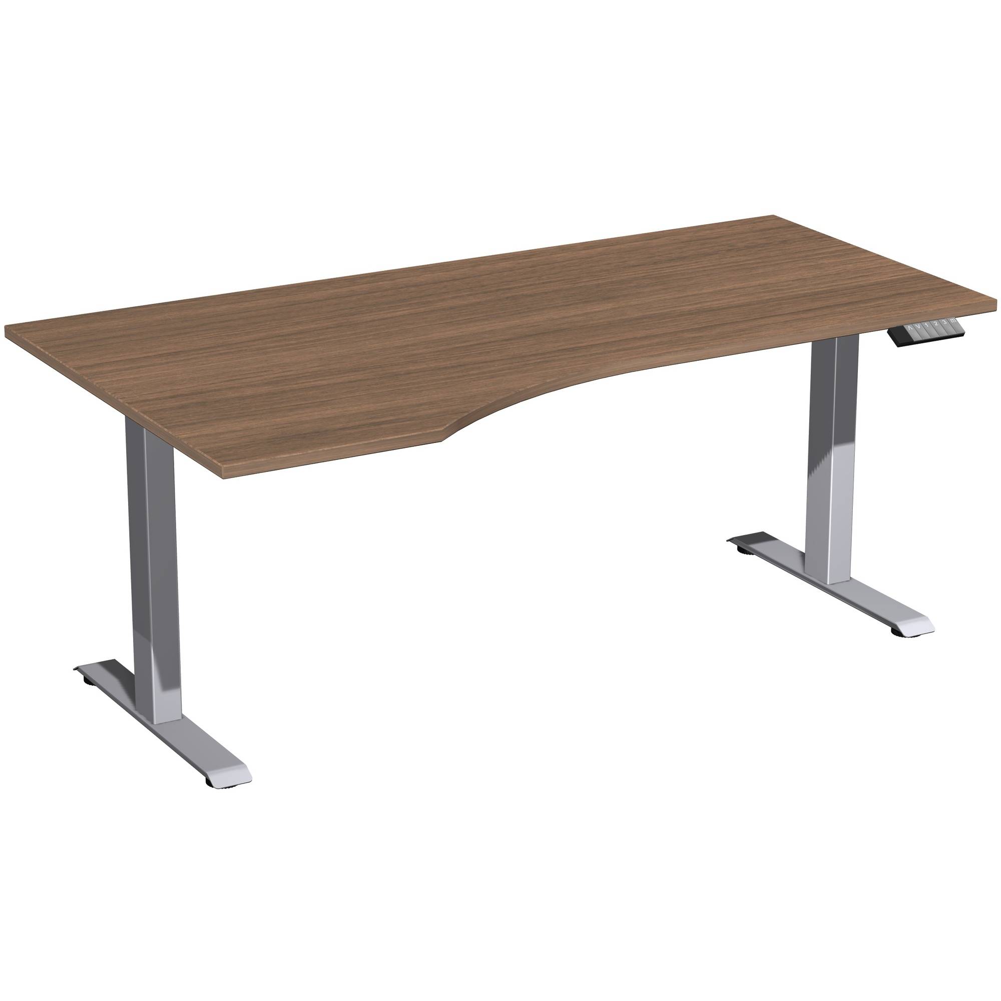 Geramöbel Tisch Elevate Plus 1800x1000x630-1280mm li si/nu