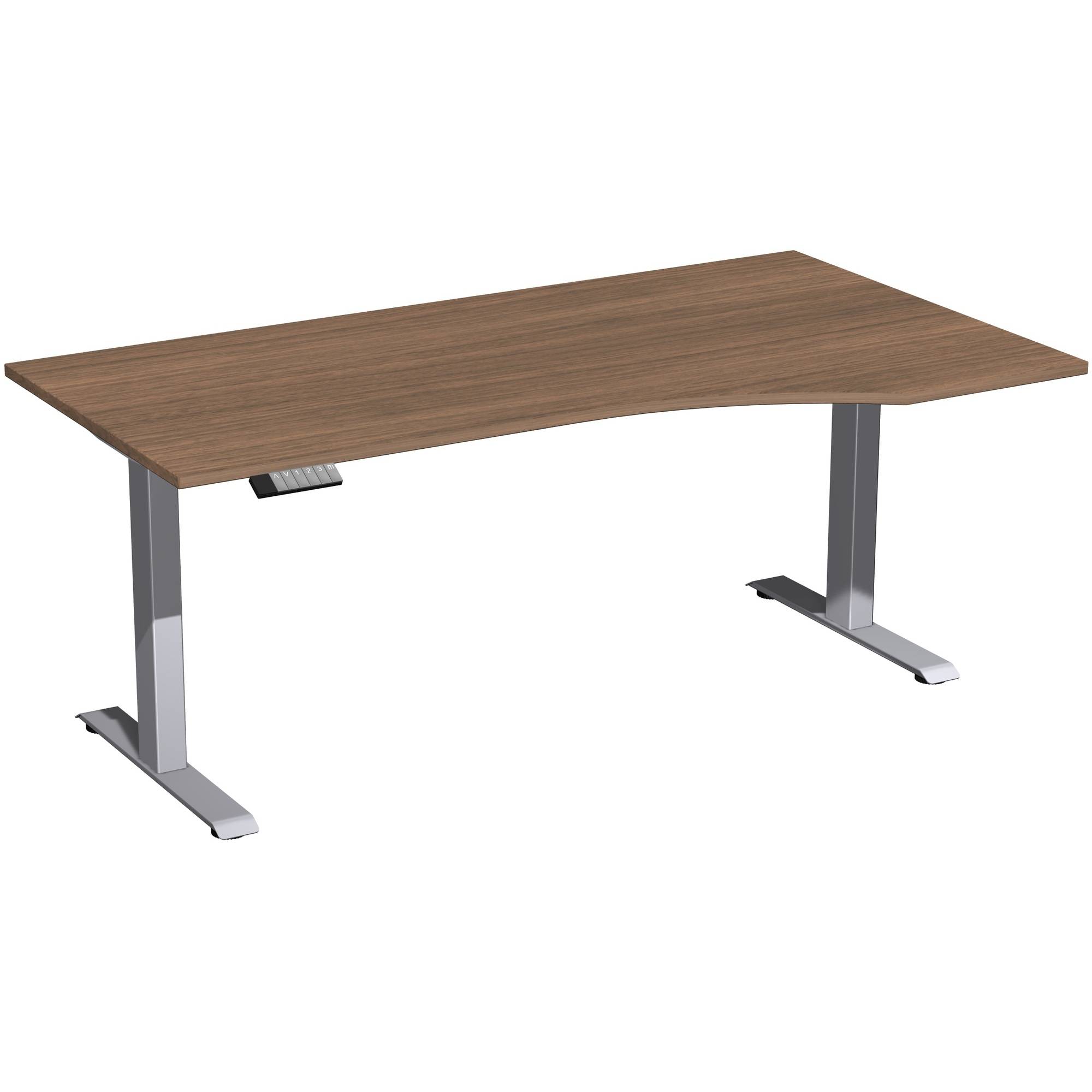 Geramöbel Tisch Elevate Basic re 1800x1000x730-1230mm si/nu