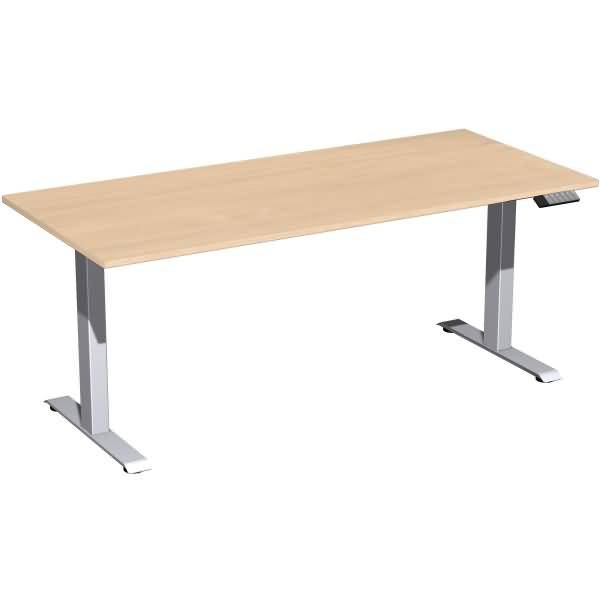 Tisch Elevate Plus 1800x800x630-1280mm silber/buche
