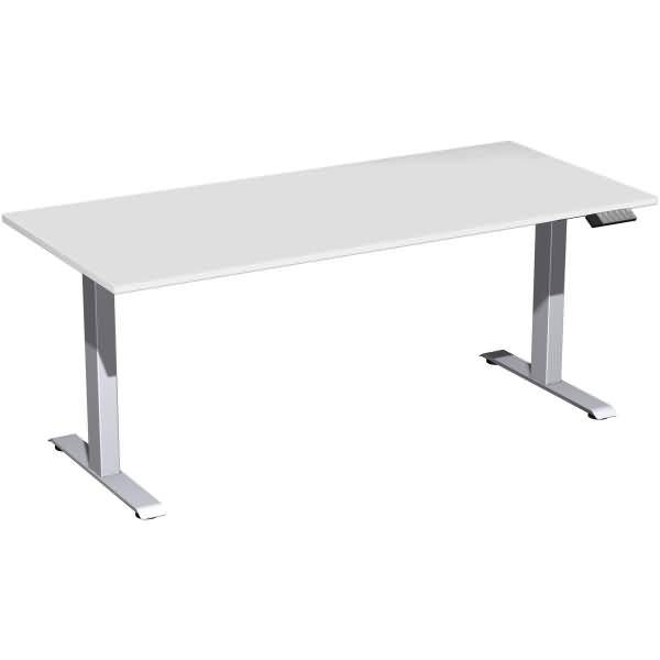 Tisch Elevate Plus 1800x800x630-1280mm silber/lichtgrau