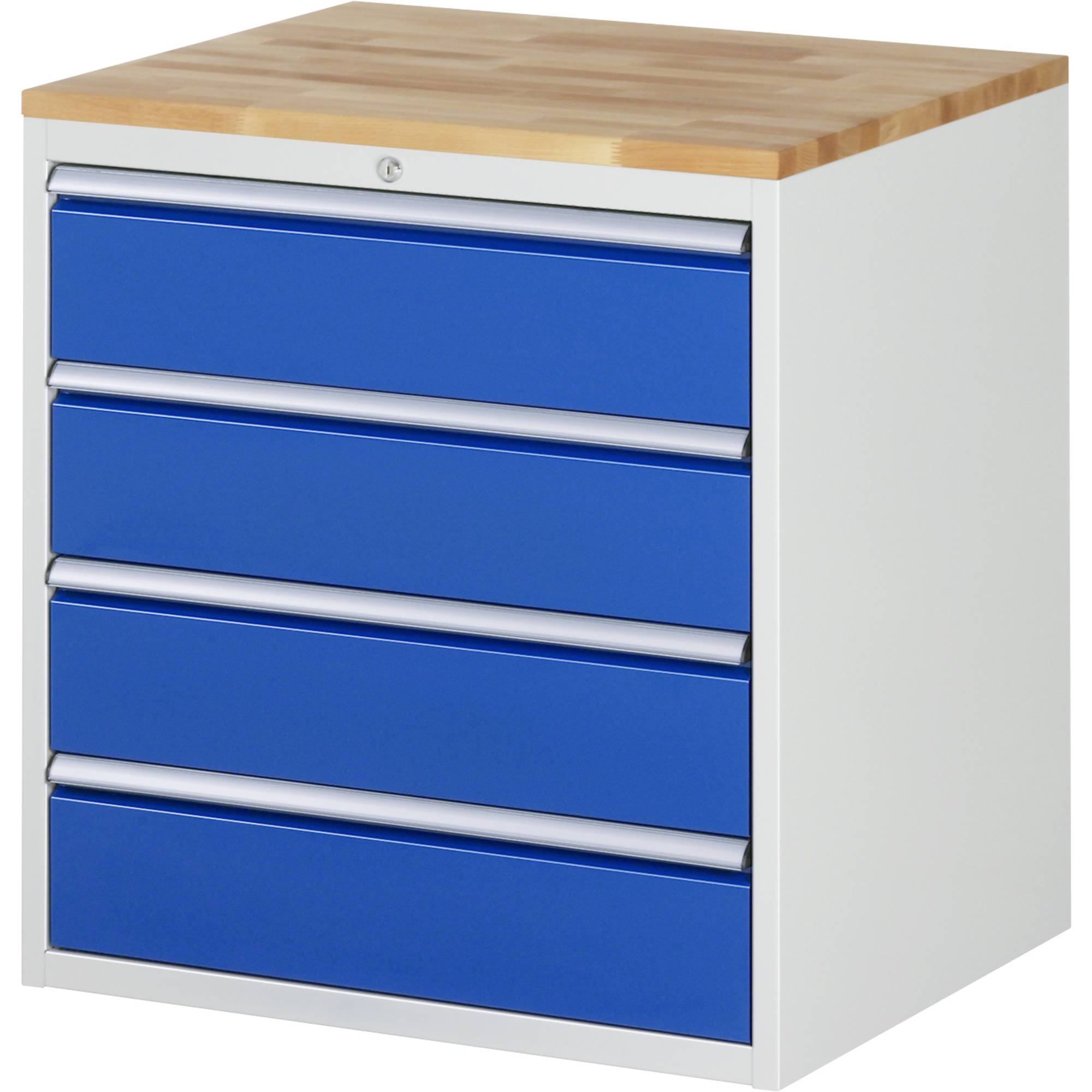 RAU Schubl.schrank 770x650x825mm B-Top-25mm 4xSchublade-TA l.gr/e.bl