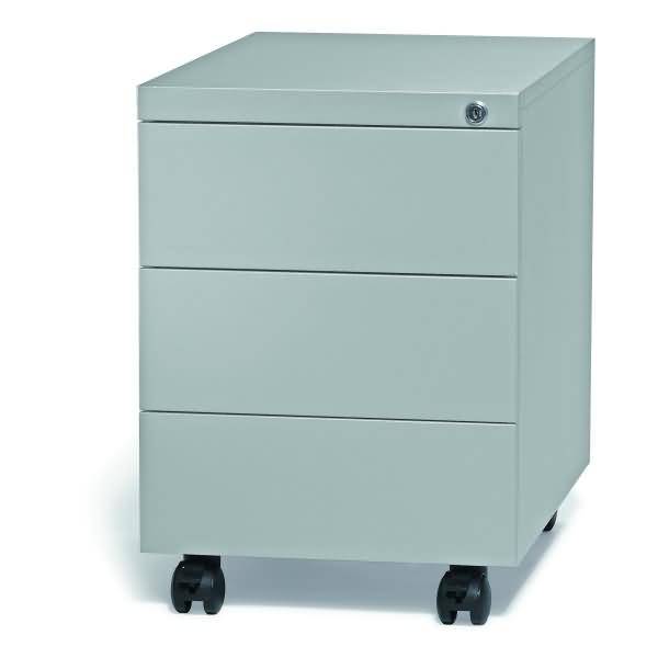 Rollcontainer 3xSchub 39x55x59cm silber