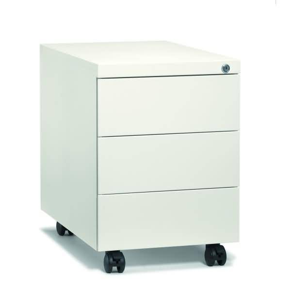 Rollcontainer 3xSchub 39x55x79cm weiß