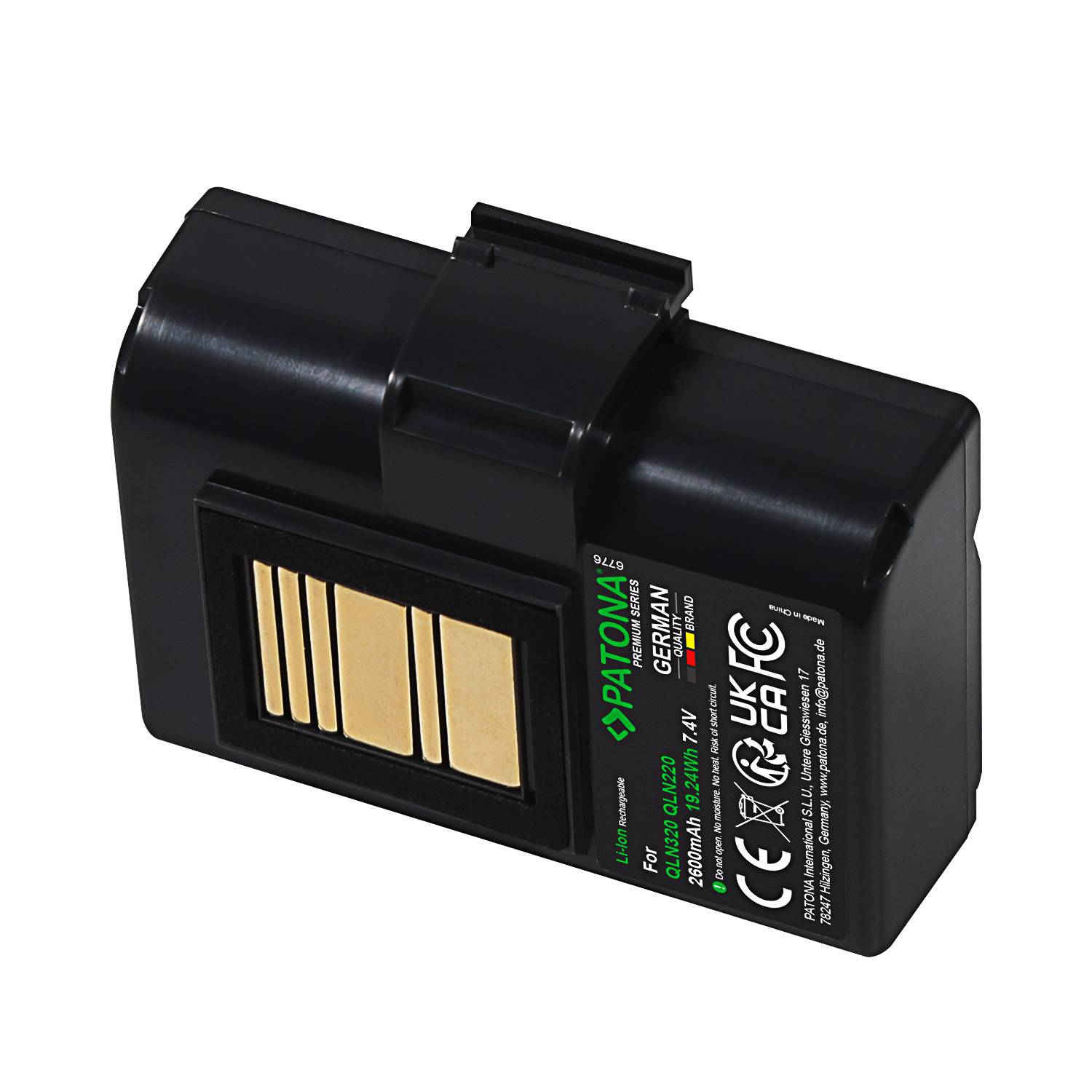 PATONA Premium Akku für Zebra QLN320 BTRY-MPP-34MA1-01 – 7,4V 2600mAh