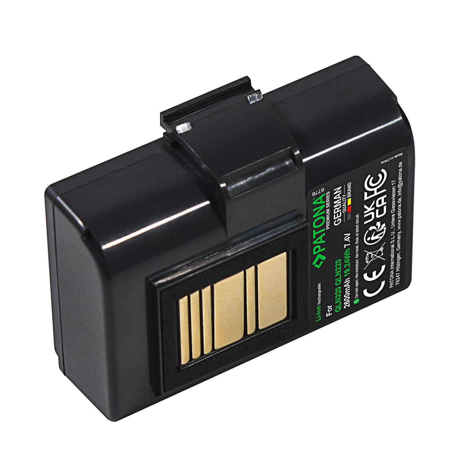 PATONA Premium Akku für Zebra QLN320 BTRY-MPP-34MA1-01 – 7,4V 2600mAh