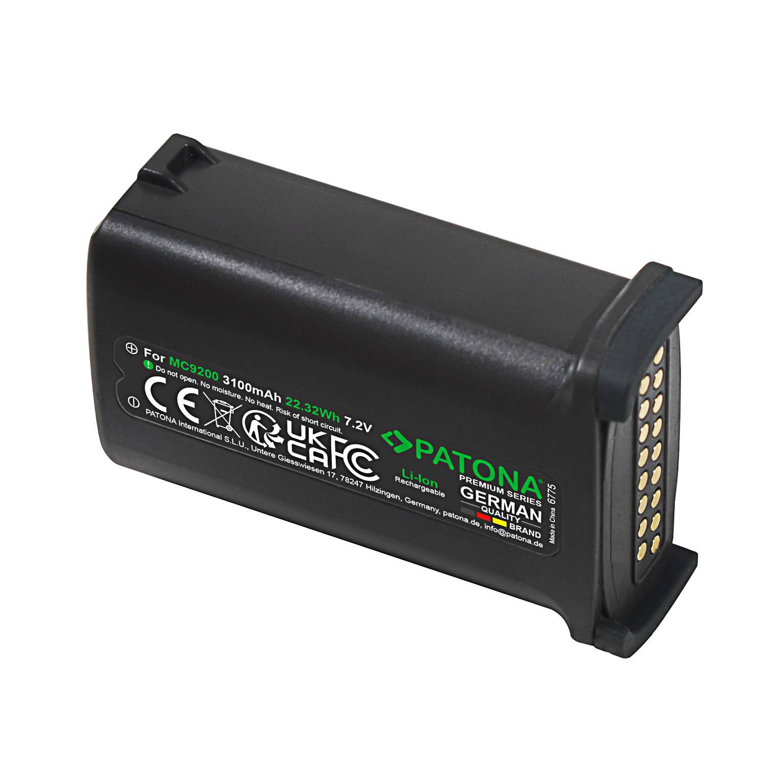 PATONA Premium Akku für Zebra MC9200 BTRY-MC9X-26MA-01 – 3100mAh
