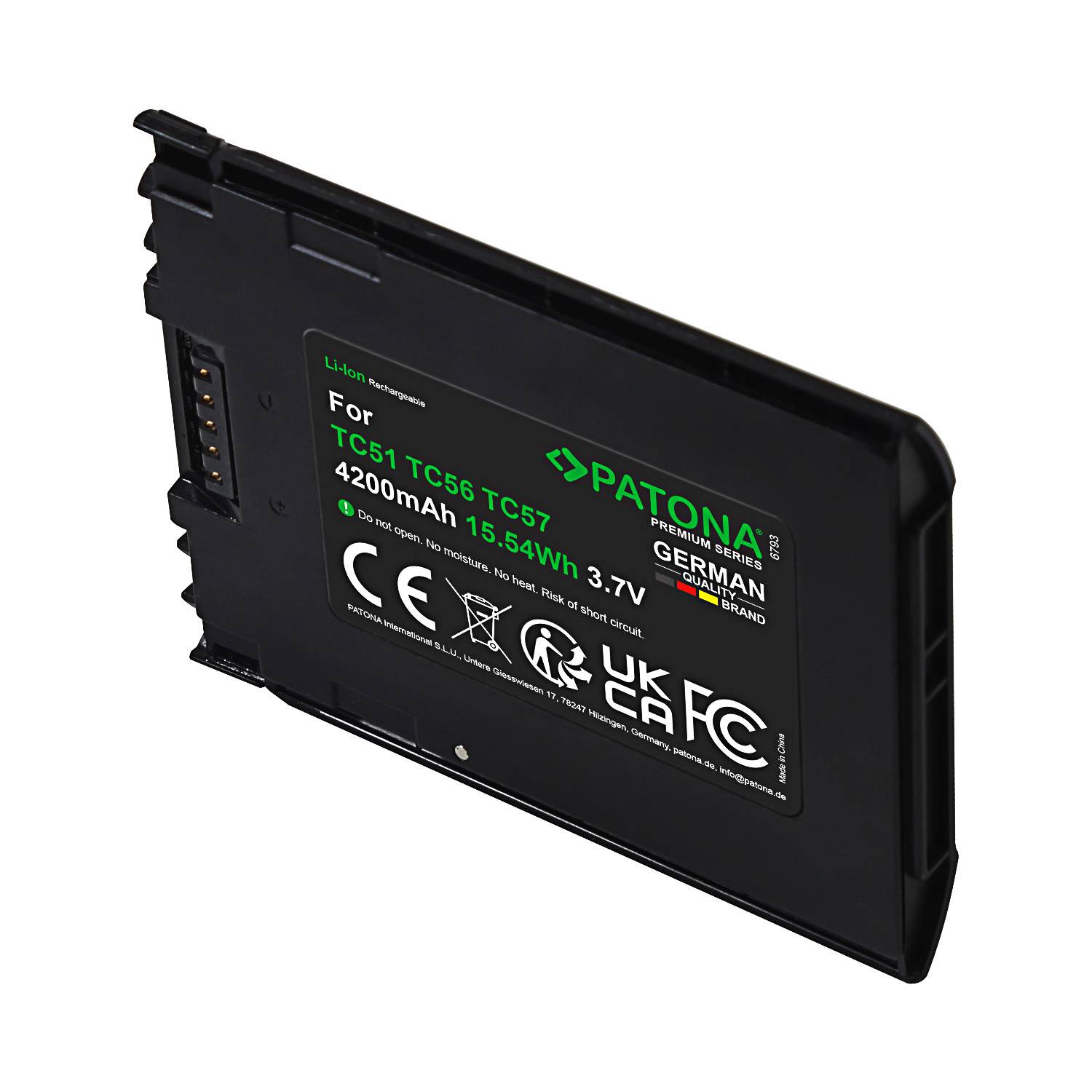 PATONA Premium Akku für Zebra TC51 BTRY-TC51-43HC1-01 – 3,7V 4200mAh