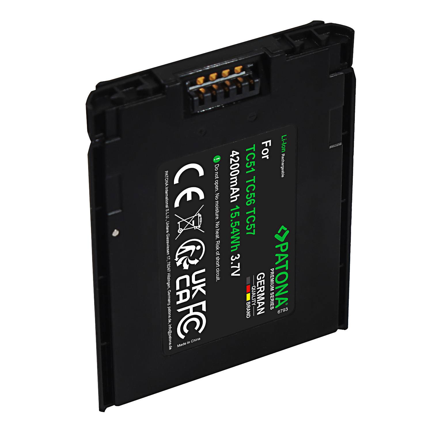 PATONA Premium Akku für Zebra TC51 BTRY-TC51-43HC1-01 – 3,7V 4200mAh