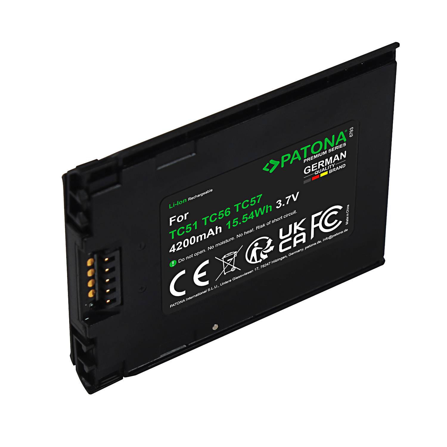 PATONA Premium Akku für Zebra TC51 BTRY-TC51-43HC1-01 – 3,7V 4200mAh
