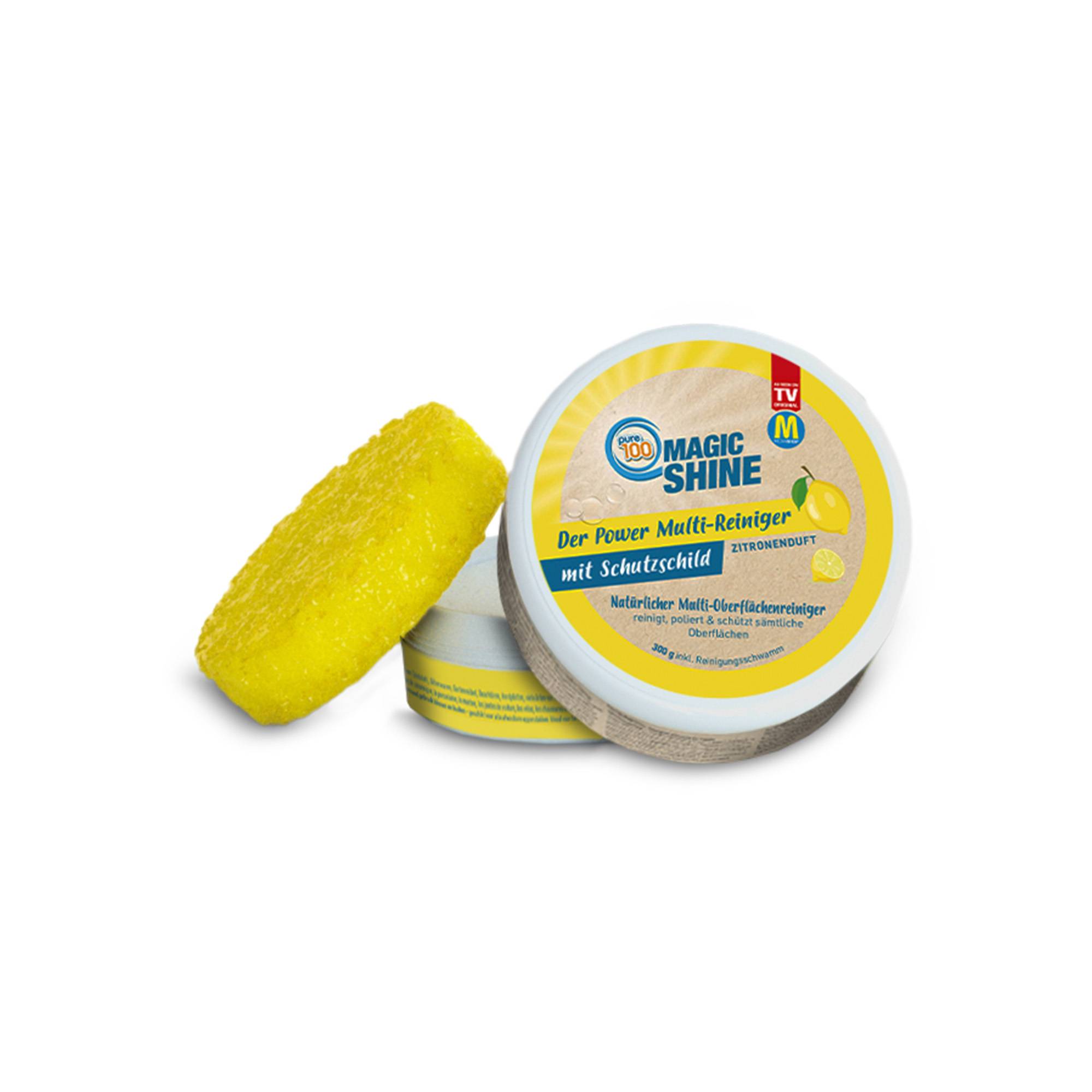 Pure100 MagicShine Allzweckreiniger - Putzstein - Entfernt Eingebranntes ohne Kratzer - Reinigungsstein mit Citrus-Duft - Edelstahlreiniger