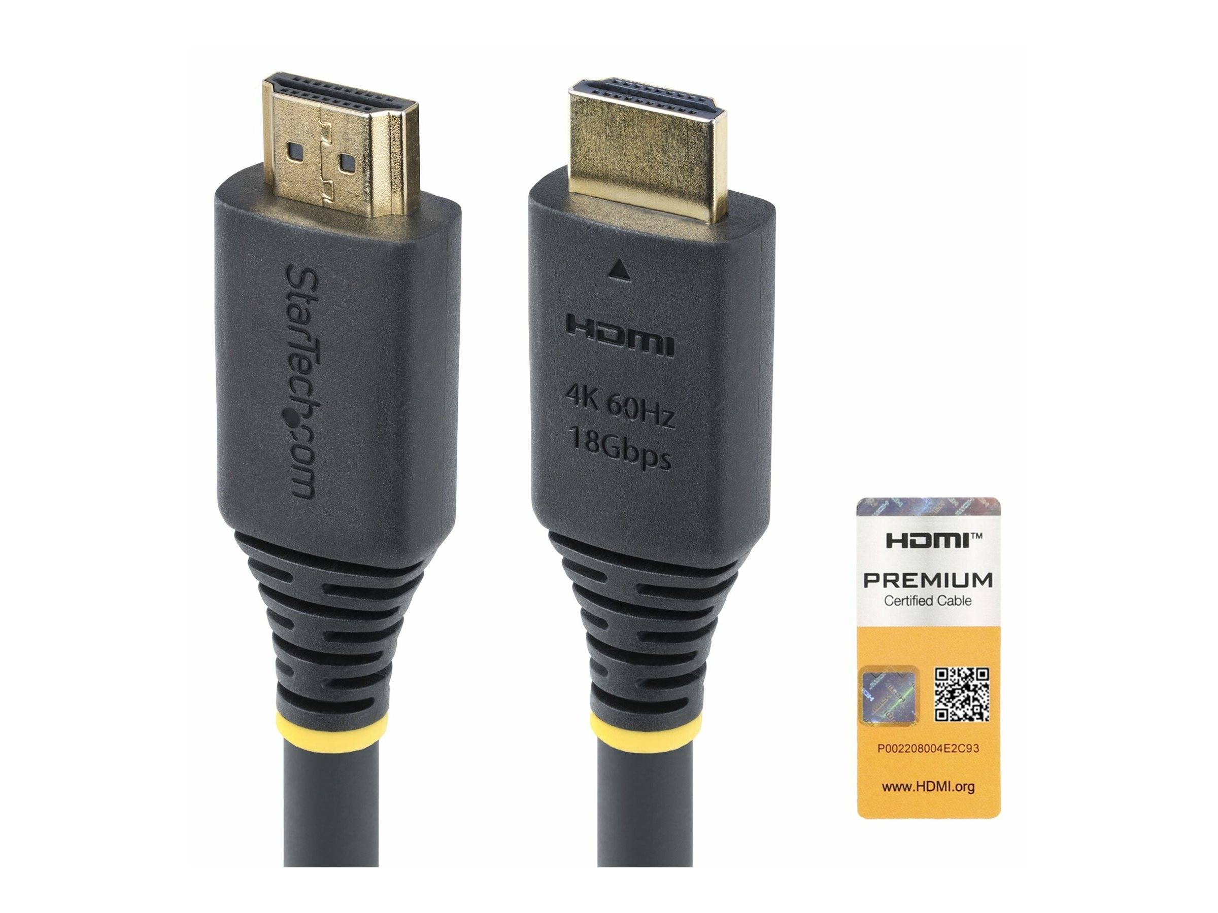 StarTech.com 5m (16.4ft) Premium Certified High Speed HDMI Cable, 4K60Hz