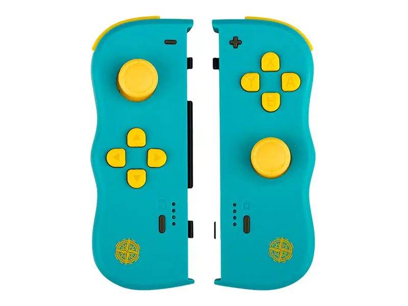 PIXMINDS - Lexip Twin Pads - Game Pad - kabellos - 2.4 GHz/Bluetooth - türkis blau, Gelb (Packung mit 2)