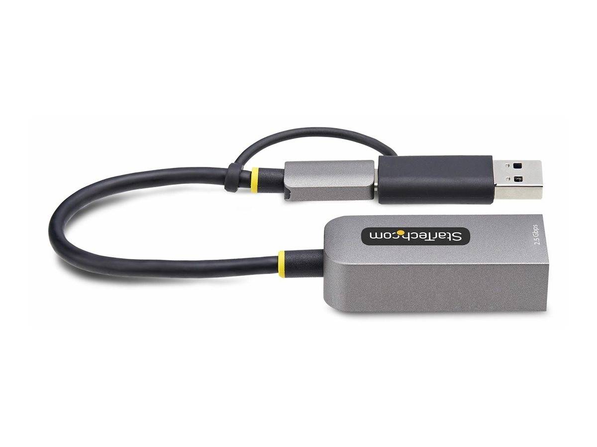 StarTech.com 2.5GbE USB-C to Ethernet Adapter with USB-A Converter