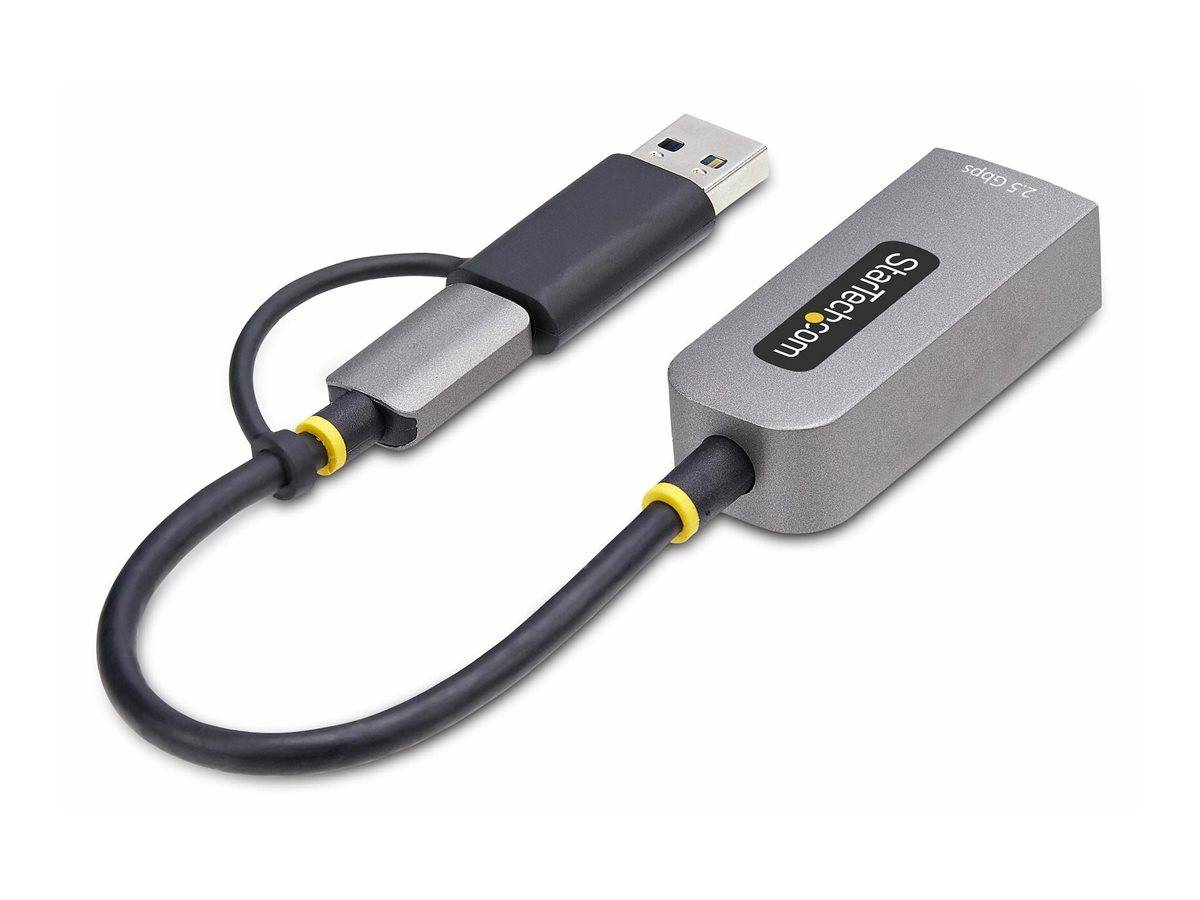 StarTech.com 2.5GbE USB-C to Ethernet Adapter with USB-A Converter
