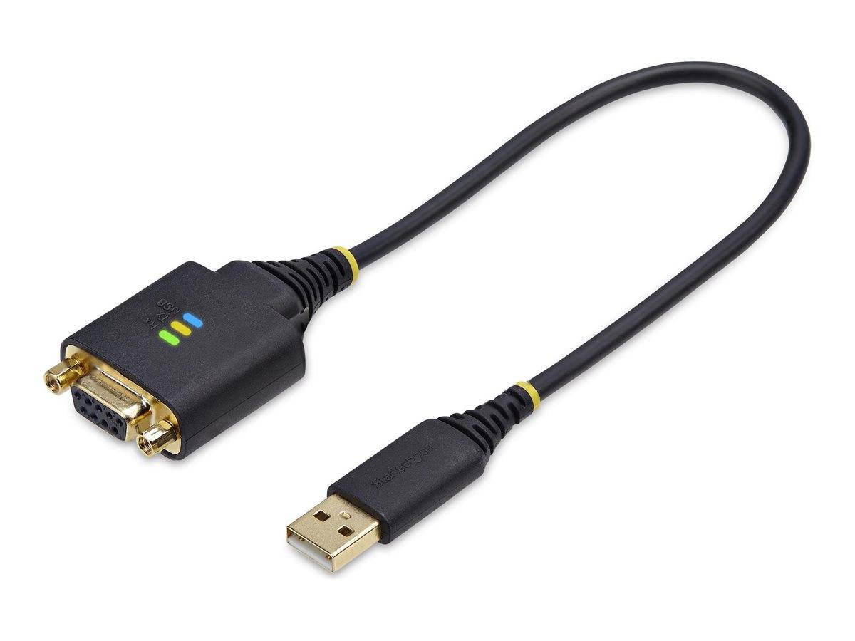 StarTech.com 1ft/30cm USB to Null Modem Serial Adapter Cable, FTDI, RS232 - Kabel USB / seriell - USB (M)