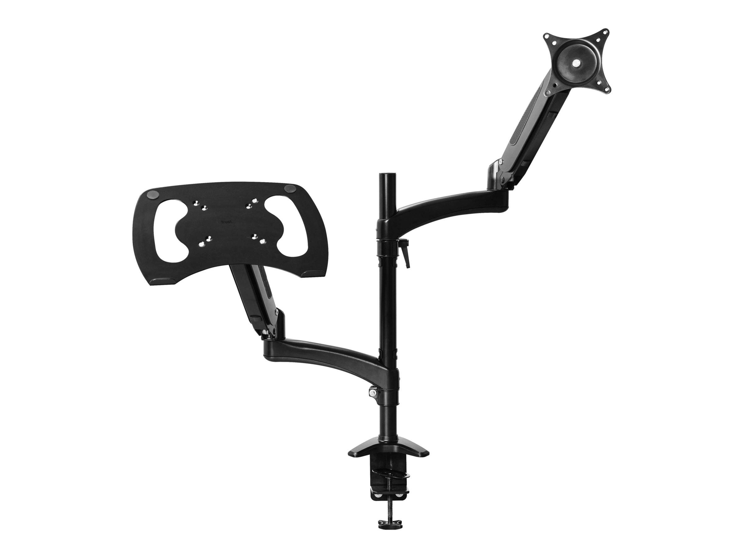 Trust Mara - Befestigungskit (Doppelarm) - für Monitor/Notebook - Schwarz - Bildschirmgröße: bis zu 81,3 cm (up to 32"" (