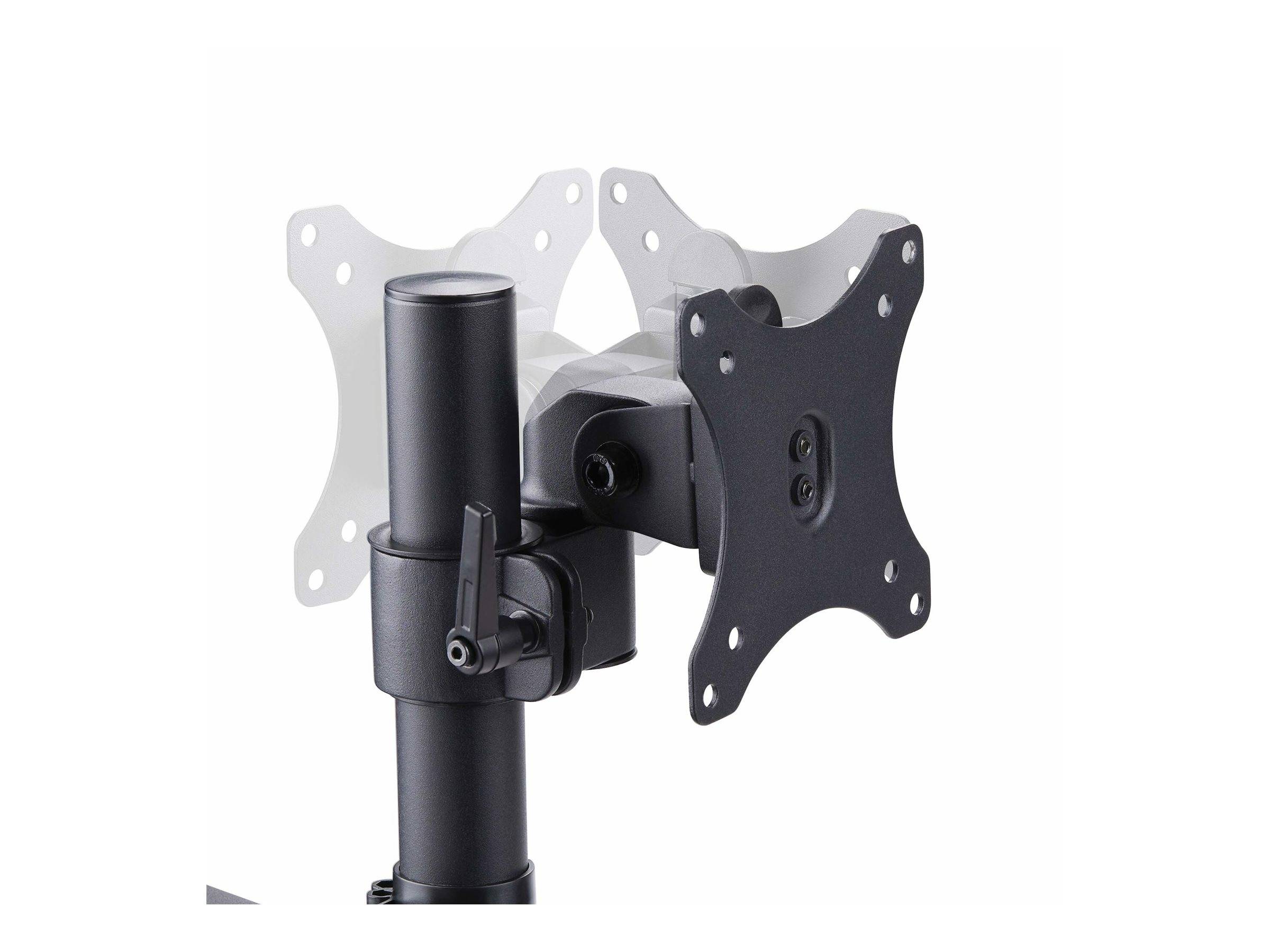 StarTech.com Triple Monitor Desk Mount For Up To Three 27in Screens, VESA 75x75/100x100, Tool-Less Arm Adjustments, C-Cl