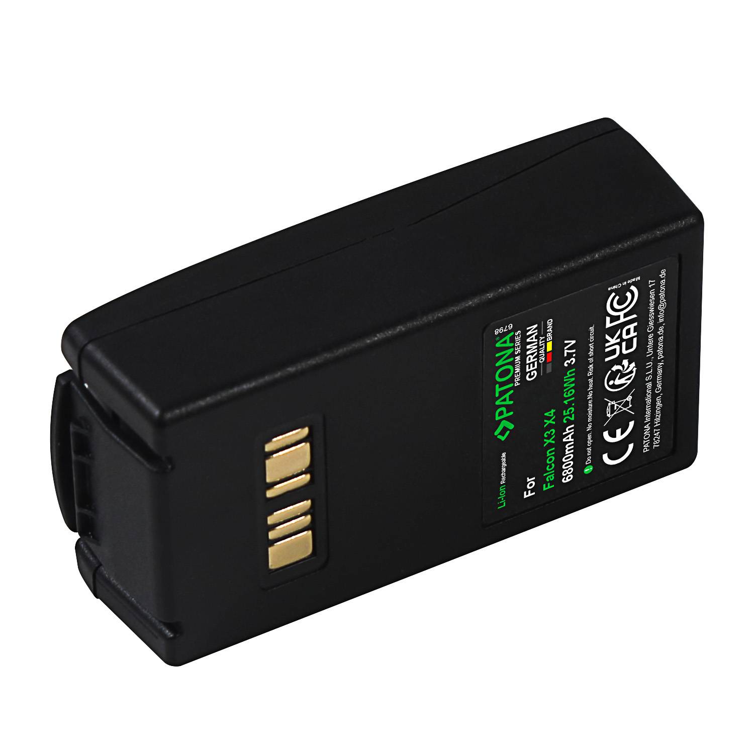 PATONA Premium Akku für Datalogic Falcon X3 BT-10 BT-26 – 6800mAh
