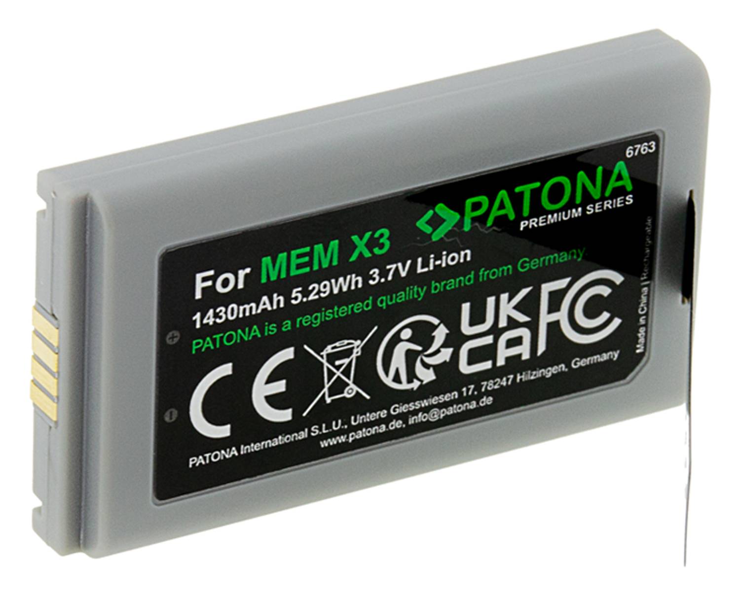 PATONA Premium Akku für Datalogic CVR2 Memor X3 11300794 3H21-00000370 94ACC0083 94ACC1368 BP08-000600