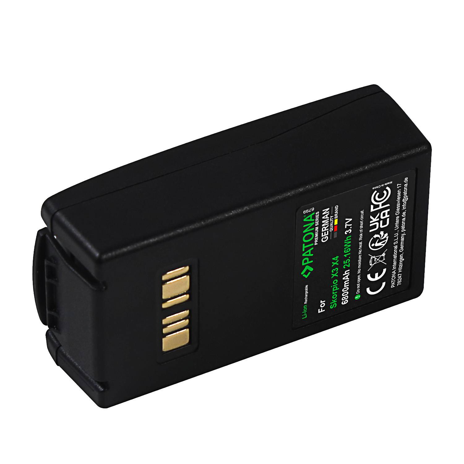 PATONA Premium Akku für Datalogic Skorpio X3 BT-0015 BT-0016 [EOL] – 3,7V 6800mAh