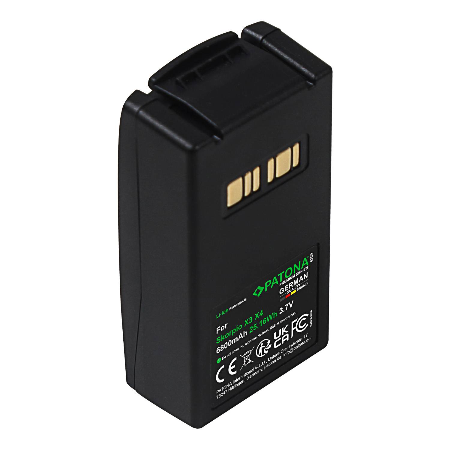 PATONA Premium Akku für Datalogic Skorpio X3 BT-0015 BT-0016 [EOL] – 3,7V 6800mAh