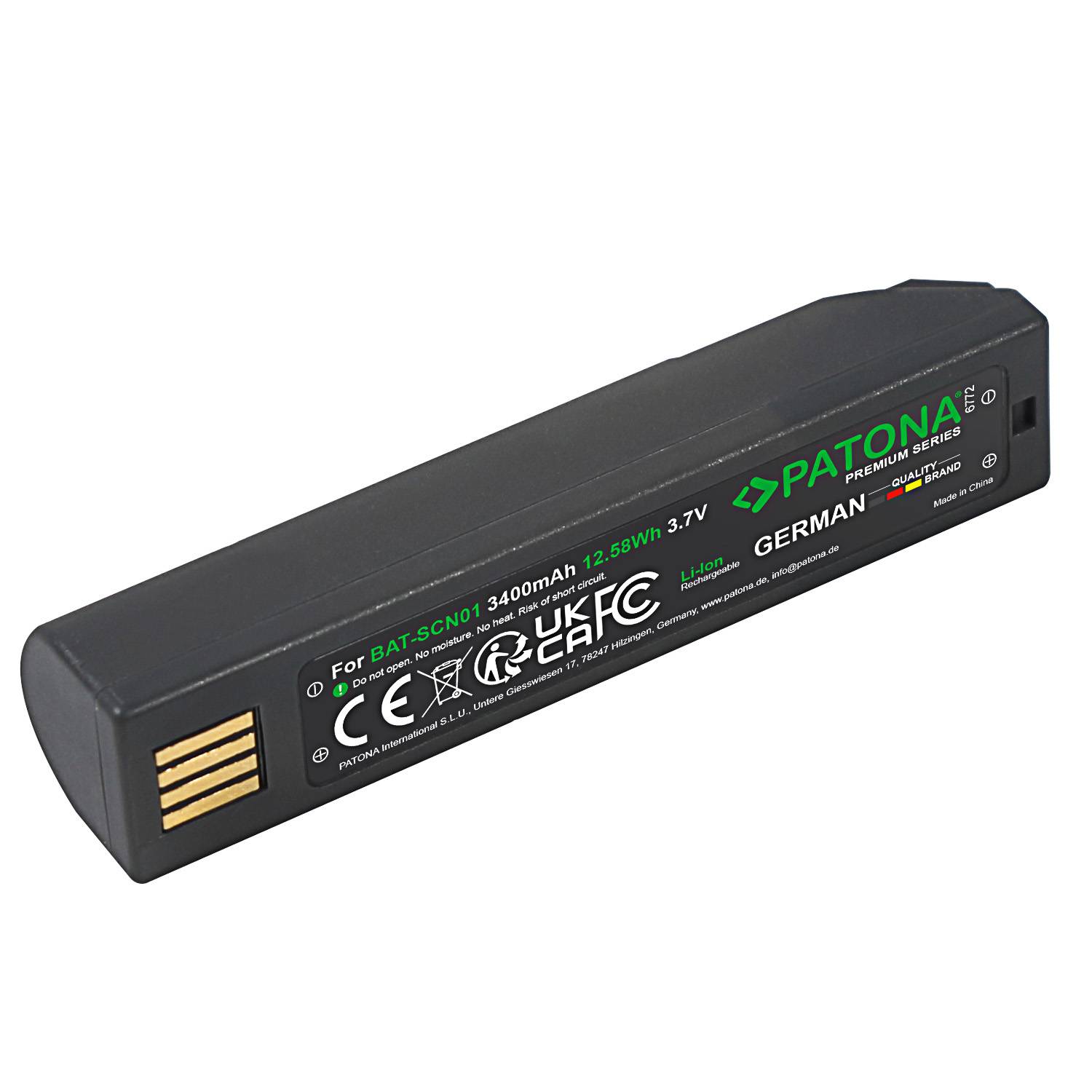 PATONA Premium Akku für Honeywell Xenon 5620 BAT-SCN01 – 3,7V 3400mAh