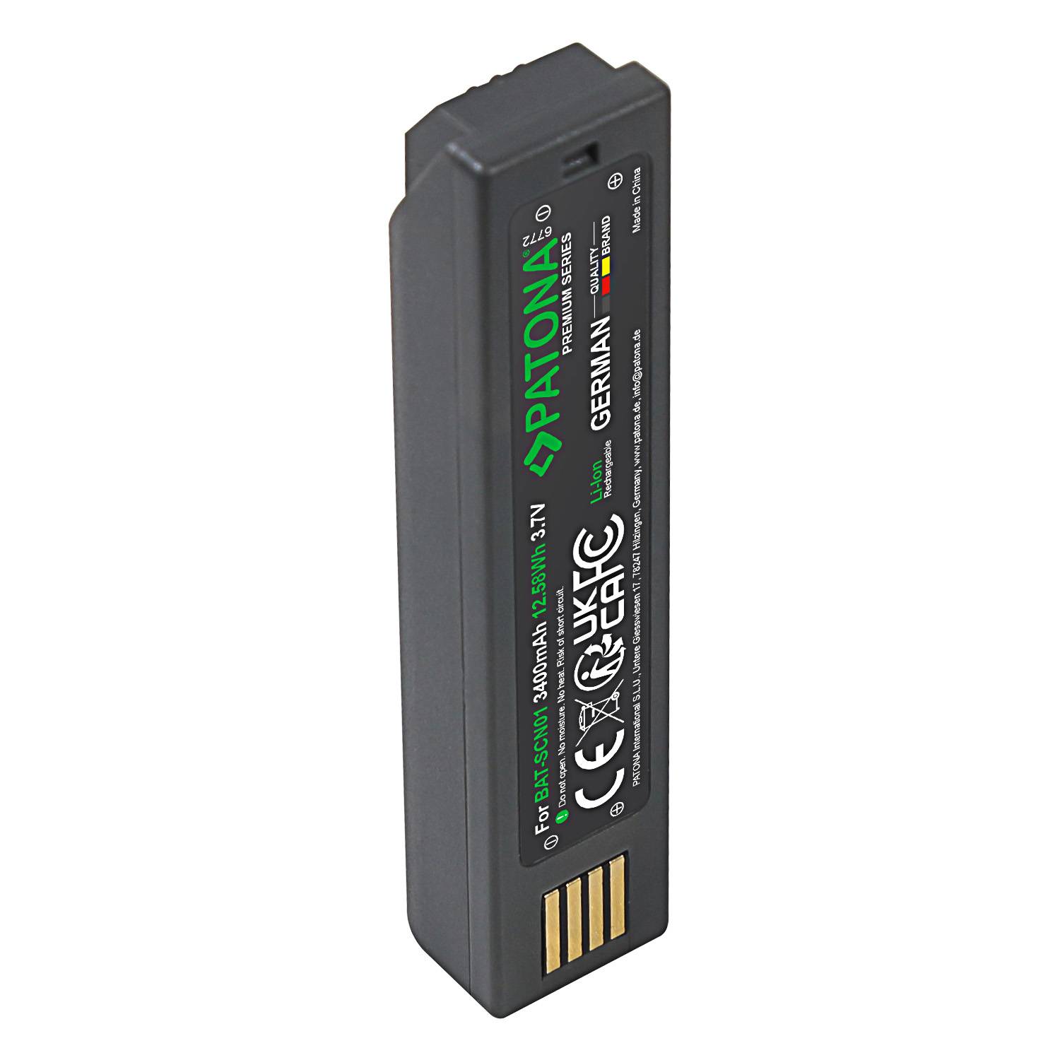 PATONA Premium Akku für Honeywell Xenon 5620 BAT-SCN01 – 3,7V 3400mAh