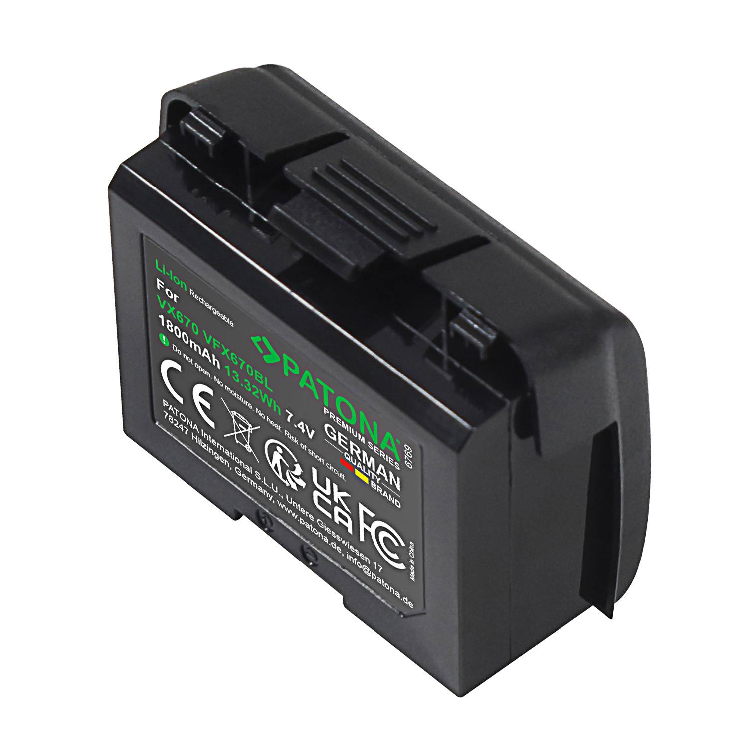 PATONA Premium Akku für Verifone VX670 24016-01-R – 7,4V 1,8Ah