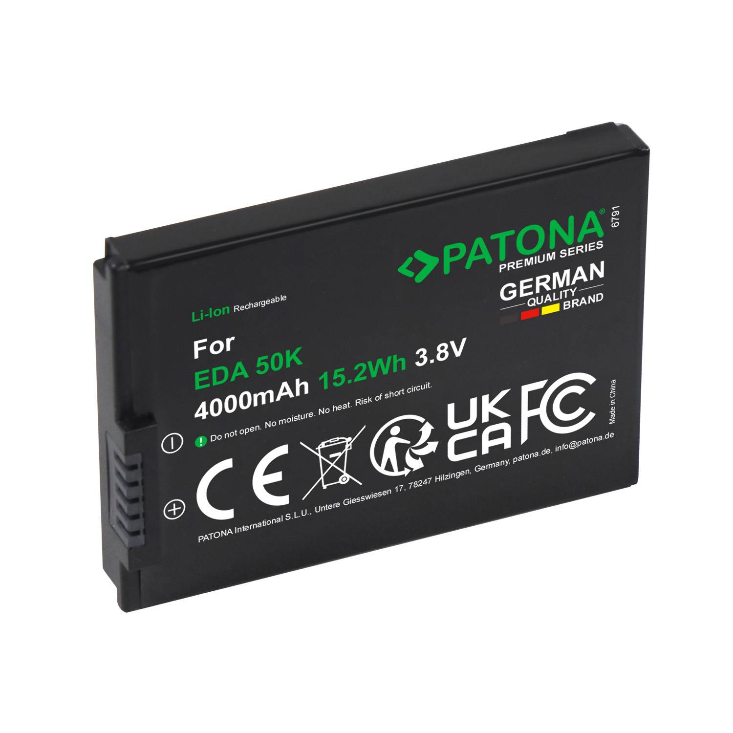 PATONA Premium Akku für Honeywell EDA50K 50129589-001 – 3,8V 4000mAh