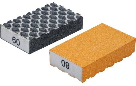 BGS TECHNIC Schleifschwamm-Satz, 80811, K60/K80, 2-teilig