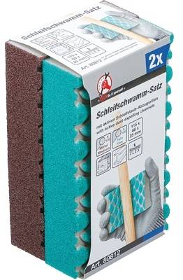 BGS TECHNIC Schleifschwamm-Satz, 80812, K120/K180, 2-teilig