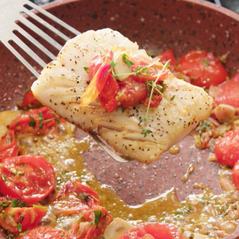 Livington Copper & Stone Pan - Pfanne 28 cm - Bratpfanne Induktion für alle Herdarten - kratzfest, antihaft - gleichmäßige Hitzeverteilung - Pfanne